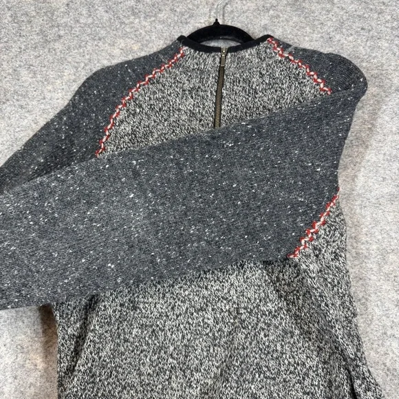 Woolrich Charcoal Gray Half Zip Knit Sweater Outdoor Casual Gorp Core Hiking L - Picture 10 of 14